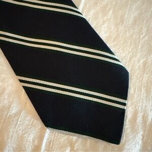 Brooks Brothers navy and Green Striped Tie